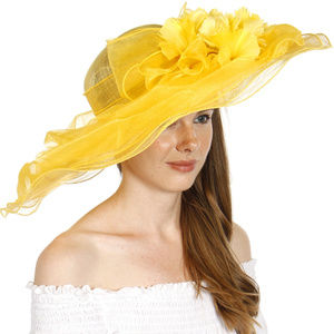 organza layer soft sinamay dress hat